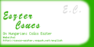 eszter csucs business card