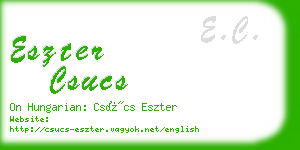 eszter csucs business card